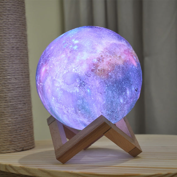 Dropship New Arrival 3D Print Star Moon Lamp Colorful Change
