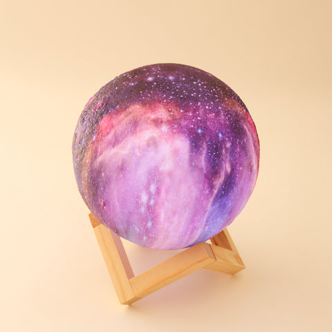 2019 Dropship New Arrival 3D Print Galaxy Moon Lamp Colorful Change