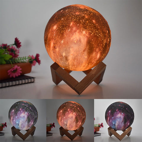 3D Print Starry Sky Moon Planet Lamp