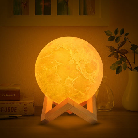 Dropship 3D Print Moon Lamp 2 colors